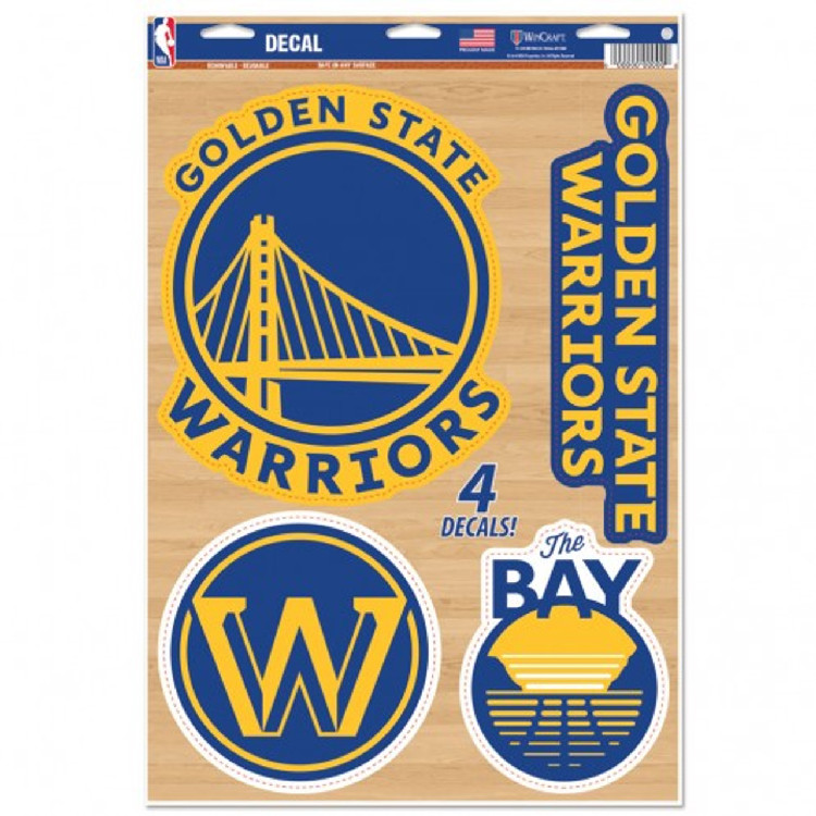 Golden State Warriors Decal 11x17 Cut To Logo