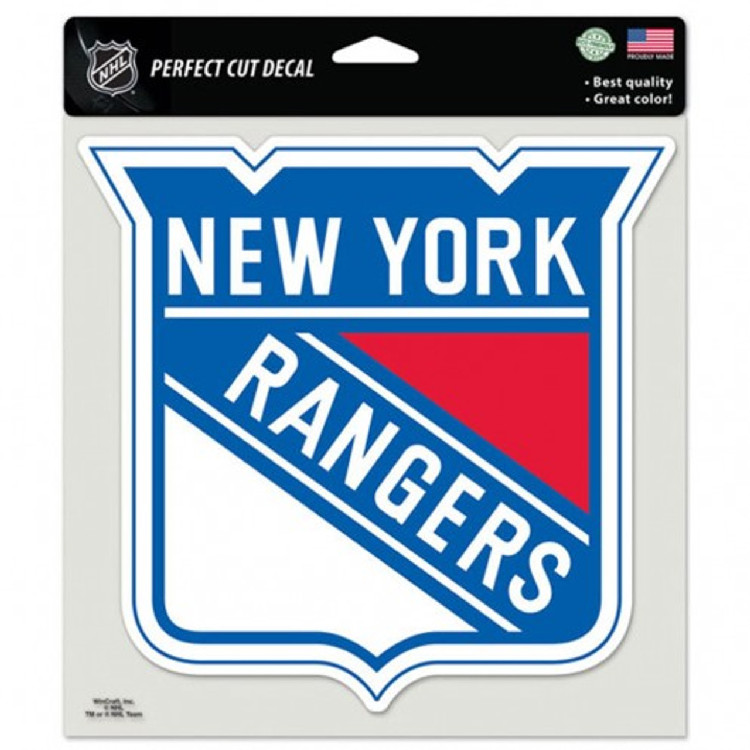 New York Rangers Decal 8x8 Perfect Cut Color