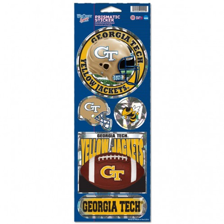 Georgia Tech Yellow Jackets Stickers Prismatic