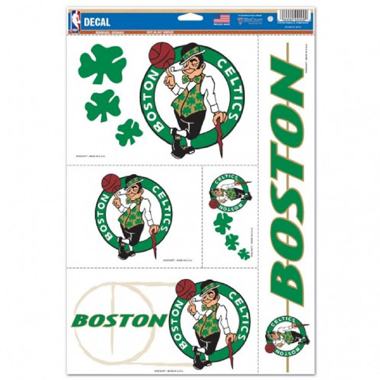 Boston Celtics Decal 11x17 Multi Use 5 Decal Set