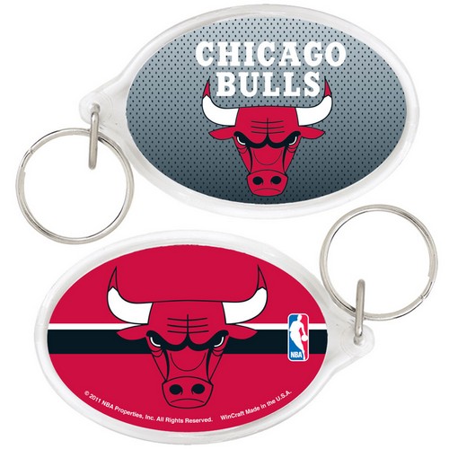 Wincraft Chicago Bulls Key Ring Acrylic Oval Carded -