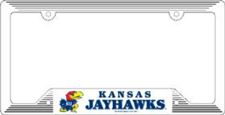 Kansas Jayhawks Plastic License Plate Frame