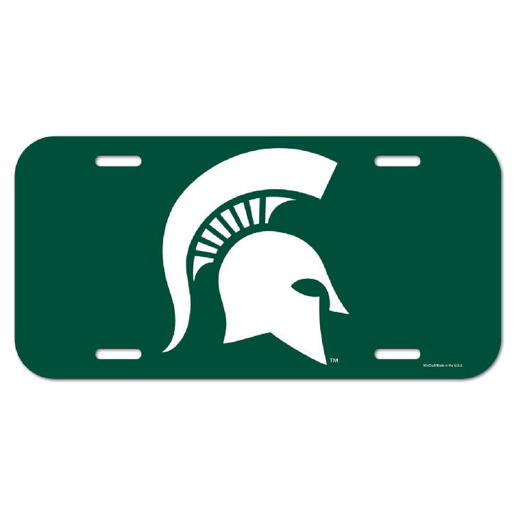 Michigan State Spartans Plastic License Plate