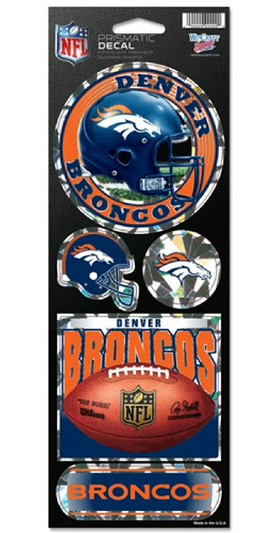 Denver Broncos Stickers Prismatic