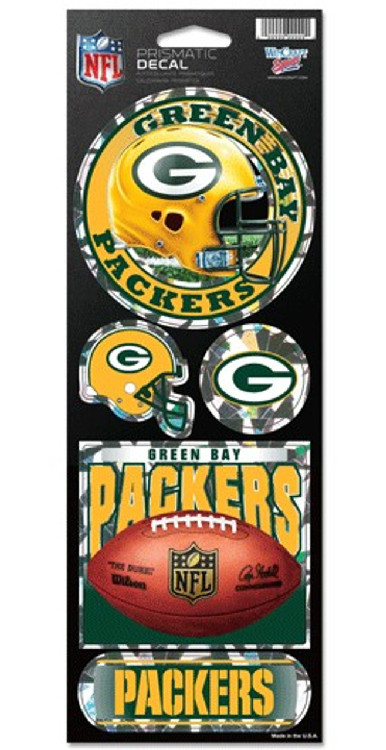 Green Bay Packers Stickers Prismatic