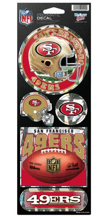 San Francisco 49ers Stickers Prismatic