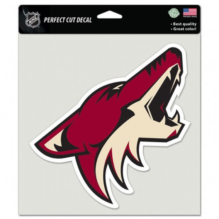 Arizona Coyotes Decal 8x8 Perfect Cut Color