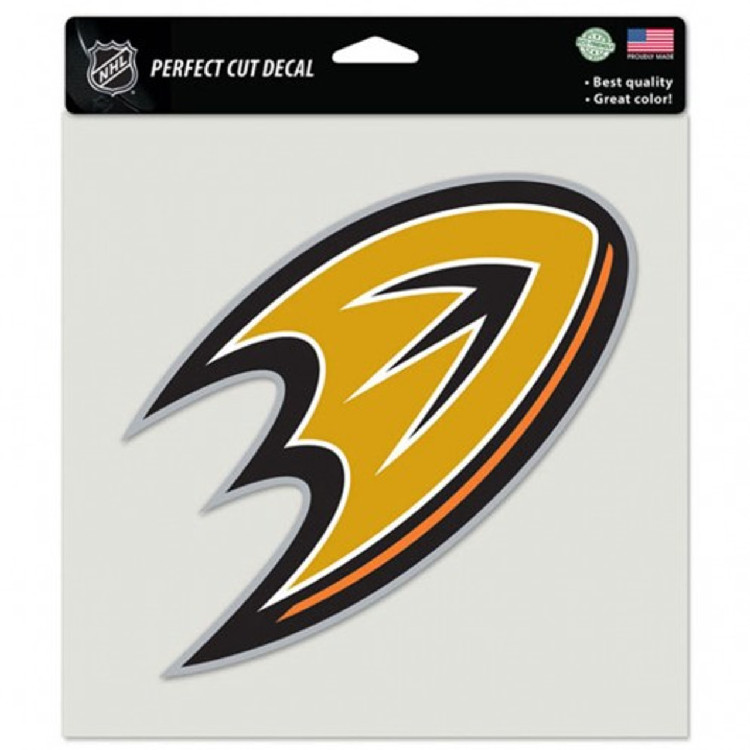 Anaheim Ducks Decal 8x8 Perfect Cut Color