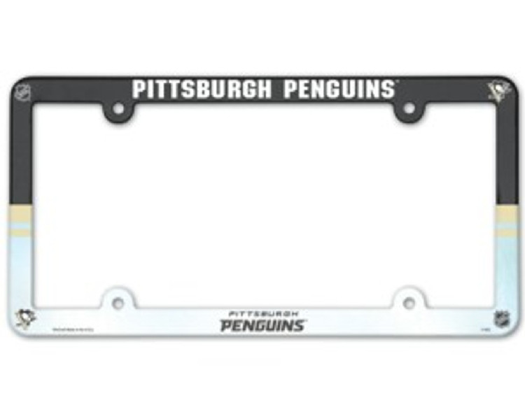 Pittsburgh Penguins License Plate Frame Plastic Full Color Style