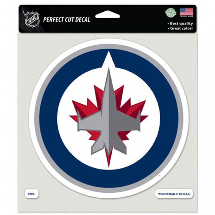 Winnipeg Jets Decal 8x8 Perfect Cut Color