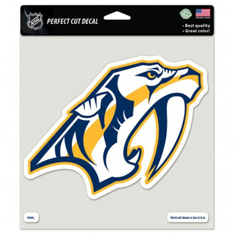 Nashville Predators Decal 8x8 Perfect Cut Color