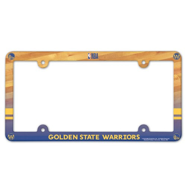 Golden State Warriors Plastic License Plate Frame Full Color Style