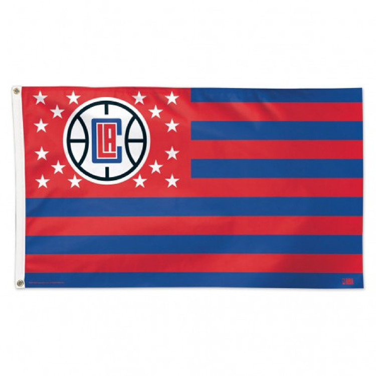 Los Angeles Clippers Flag 3x5 Deluxe Style Stars and Stripes Design