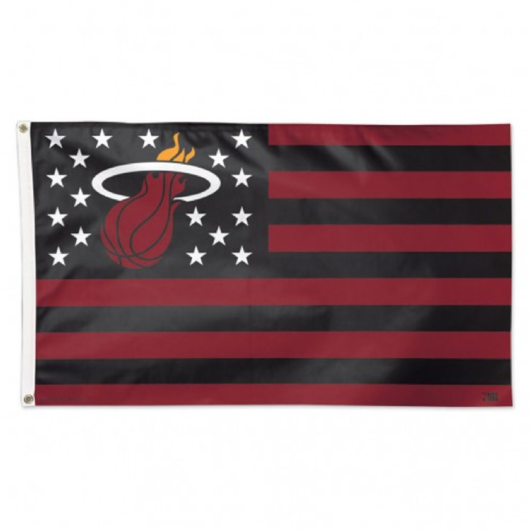 Miami Heat Flag 3x5 Deluxe Style Stars and Stripes Design