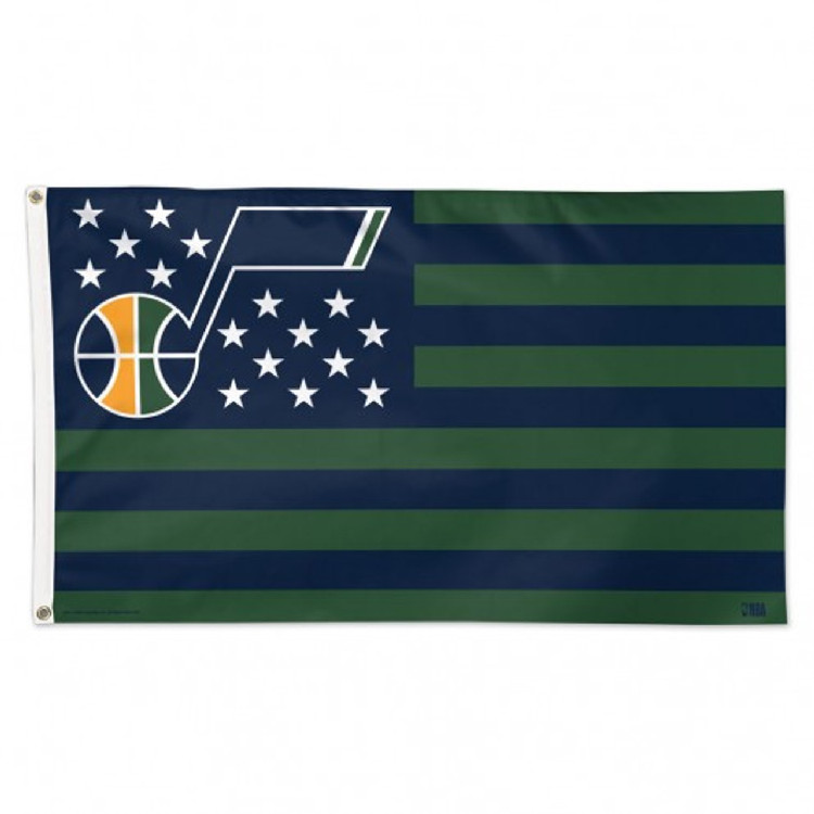 Utah Jazz Flag 3x5 Deluxe Style Stars and Stripes Design