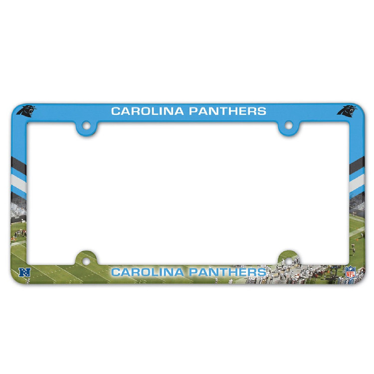 Carolina Panthers License Plate Frame Plastic Full Color Style