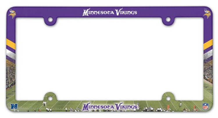 Minnesota Vikings License Plate Frame Plastic Full Color Style