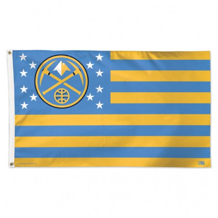 Denver Nuggets Flag 3x5 Deluxe Style Stars and Stripes Design