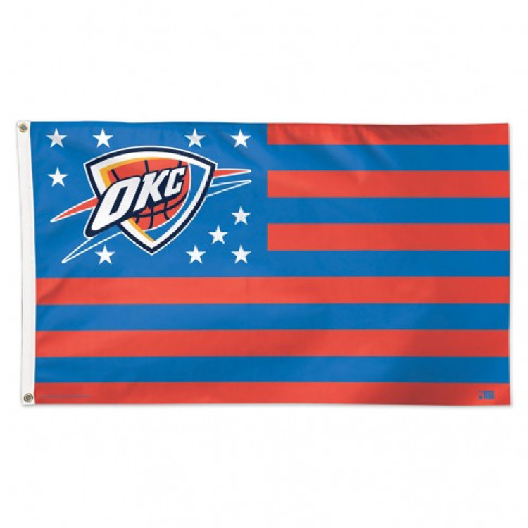 Oklahoma City Thunder Flag 3x5 Deluxe Style Stars and Stripes Design