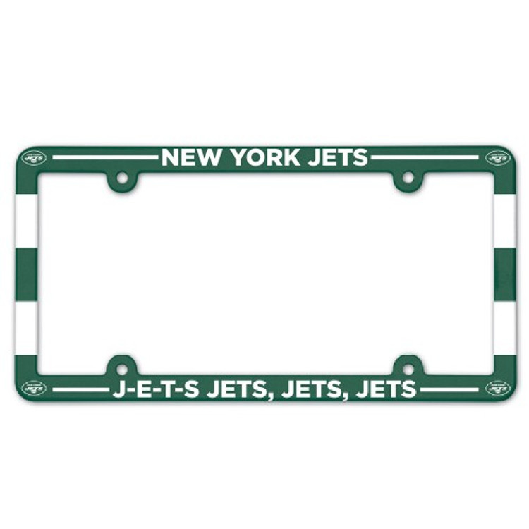 New York Jets License Plate Frame Plastic Full Color Style