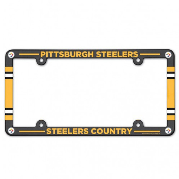 Pittsburgh Steelers License Plate Frame Plastic Full Color Style