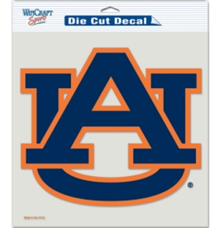 Auburn Tigers Decal 8x8 Die Cut Color