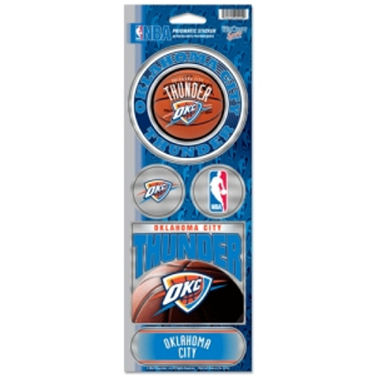 Oklahoma City Thunder Stickers Prismatic