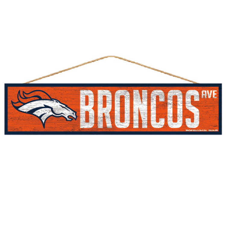 Denver Broncos Sign 4x17 Wood Avenue Design