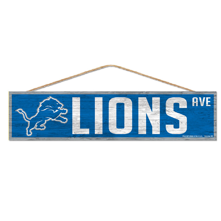 Detroit Lions Sign 4x17 Wood Avenue Design