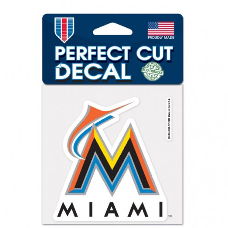 Miami Marlins Decal 4x4 Perfect Cut Color