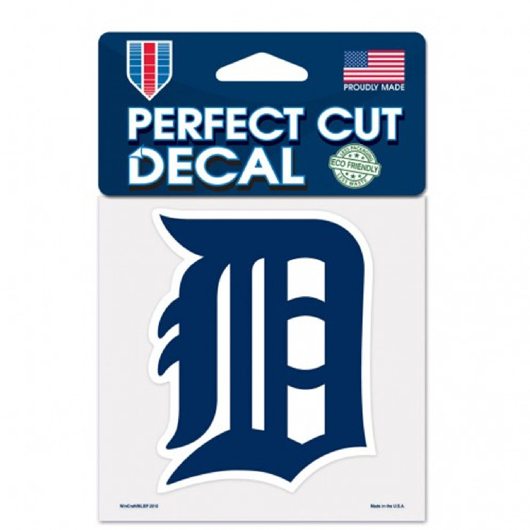 Detroit Tigers Decal 4x4 Perfect Cut Color Blue