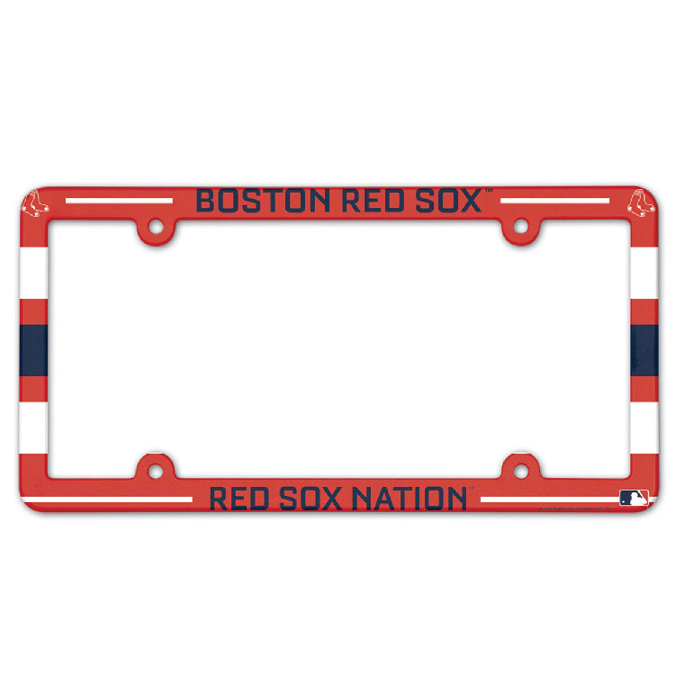 Boston Red Sox License Plate Frame Plastic Full Color Style