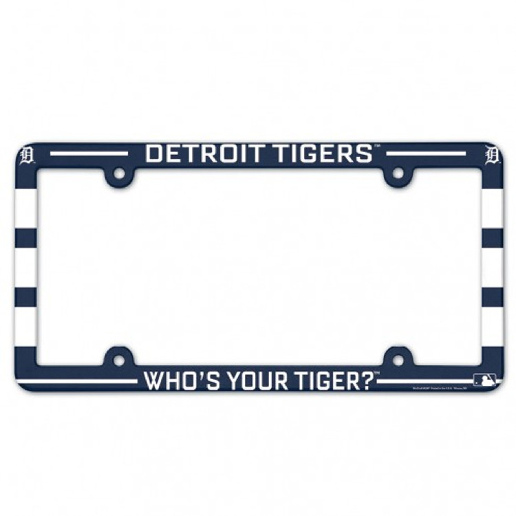 Detroit Tigers License Plate Frame Plastic Full Color Style