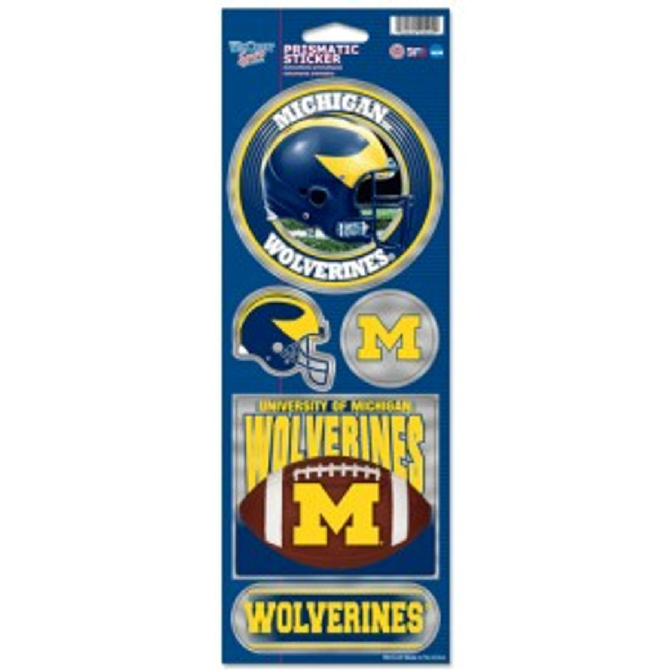 Michigan Wolverines Stickers Prismatic