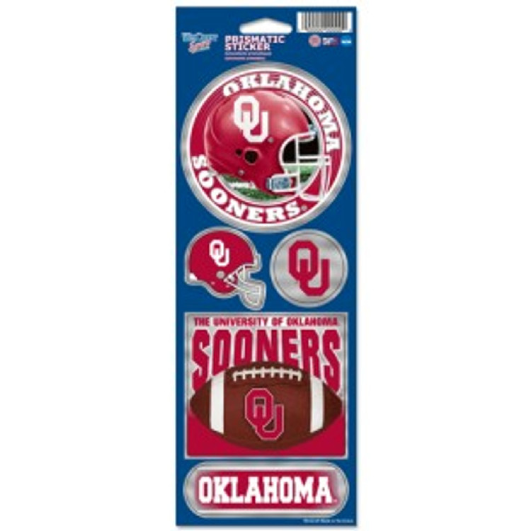 Oklahoma Sooners Stickers Prismatic