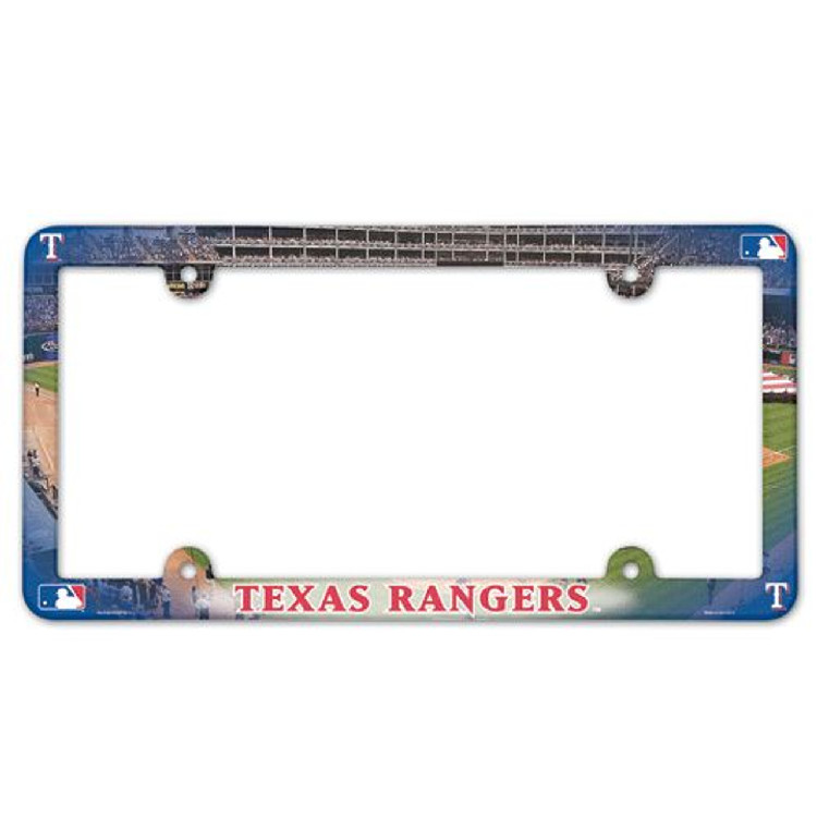 Texas Rangers License Plate Frame - Full Color