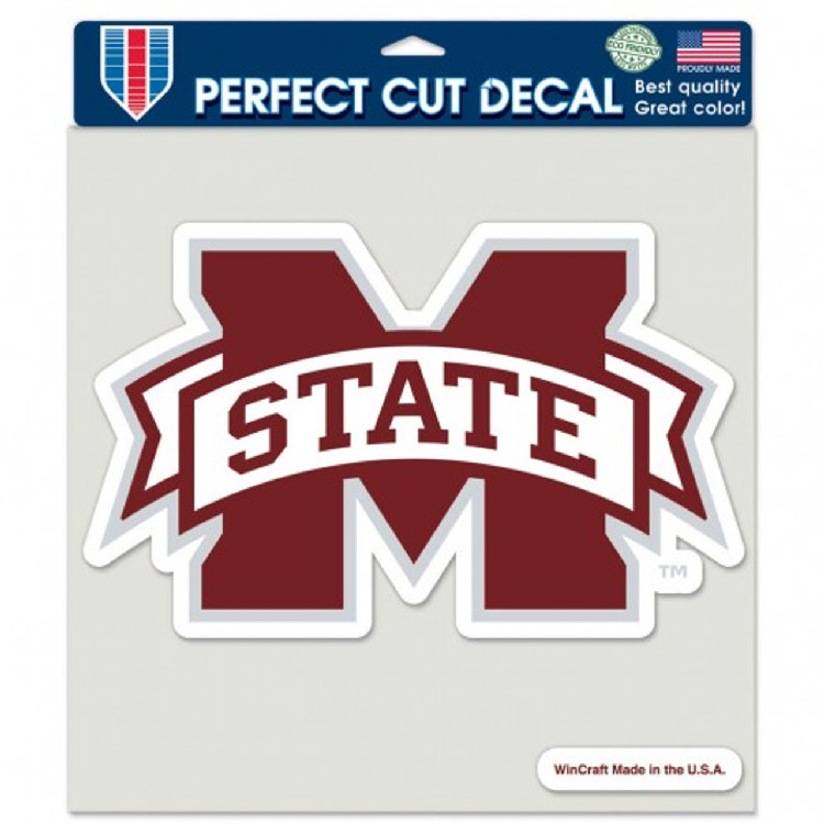 Mississippi State Bulldogs Decal 8x8 Die Cut Color