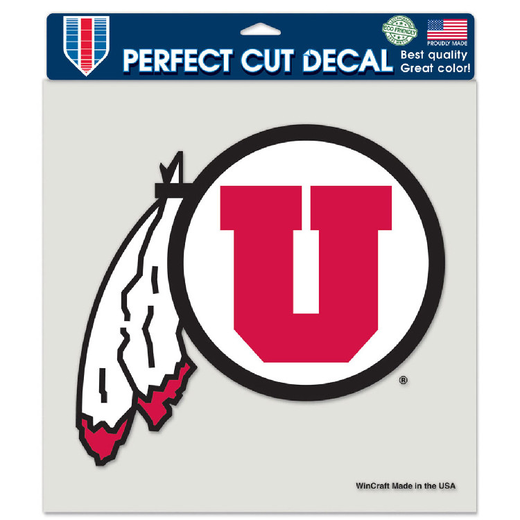 Utah Utes Decal 8x8 Perfect Cut Color