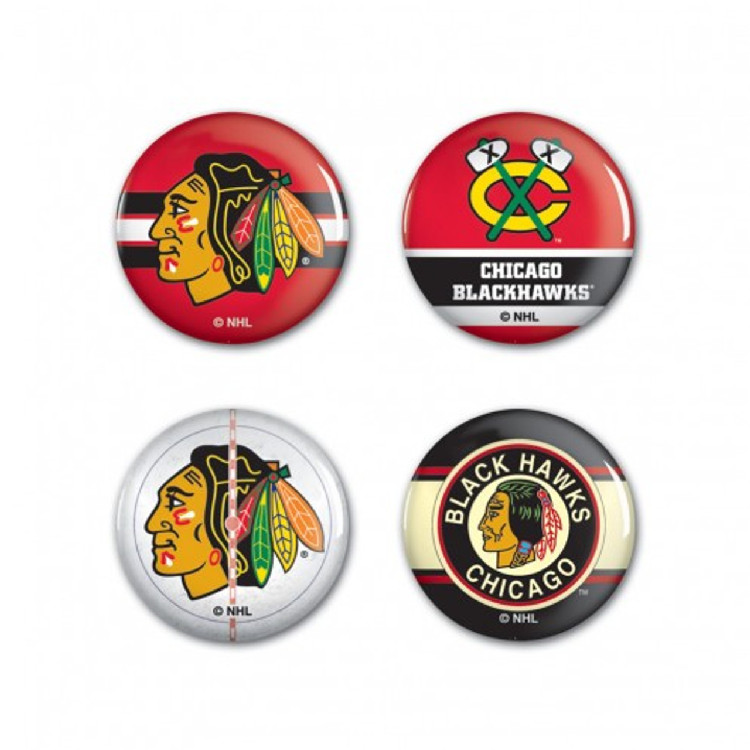 Chicago Blackhawks Buttons 4 Pack