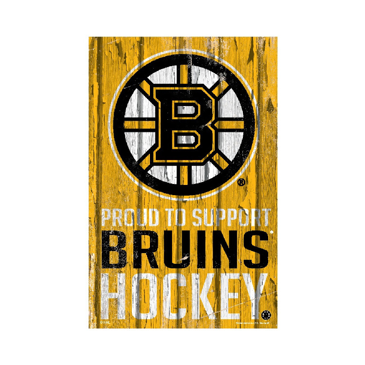 Boston Bruins Sign 11x17 Wood Proud to Support Design