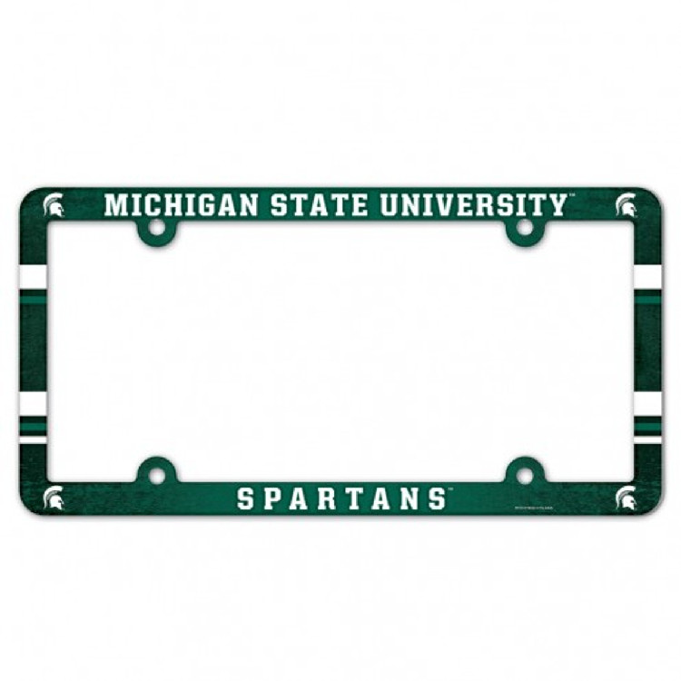 Michigan State Spartans Plastic Full Color License Plate Frame