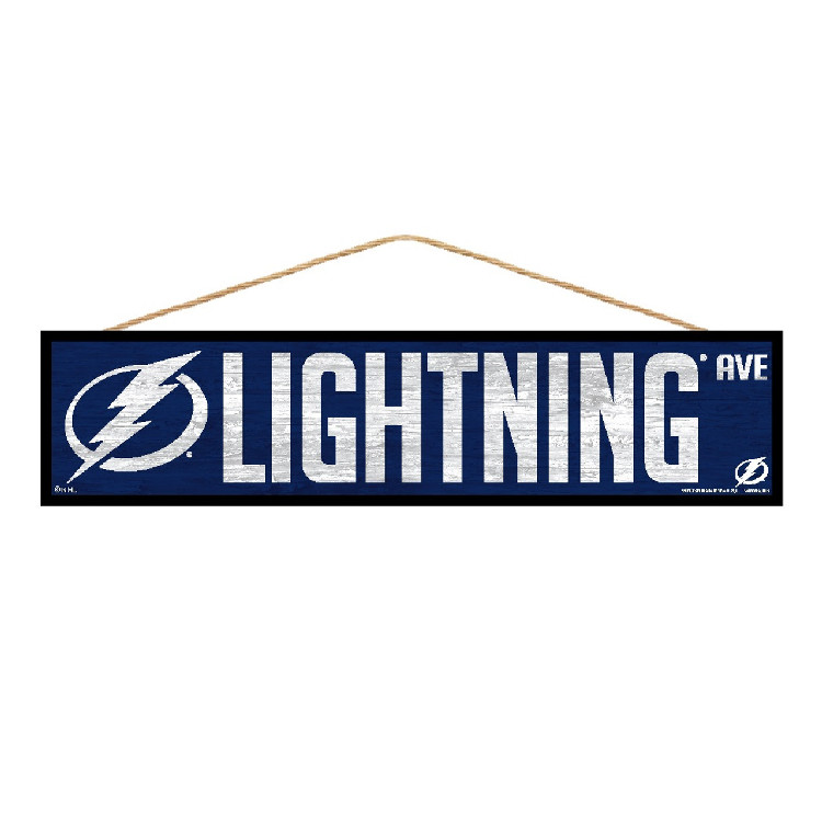 Tampa Bay Lightning Sign 4x17 Wood Avenue Design