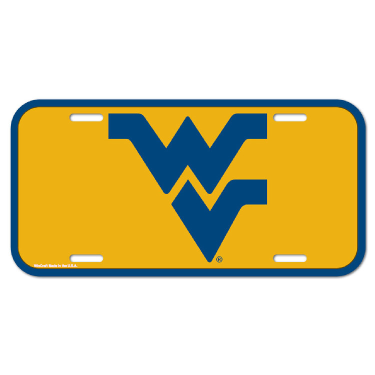 West Virginia Mountaineers License Plate Plastic