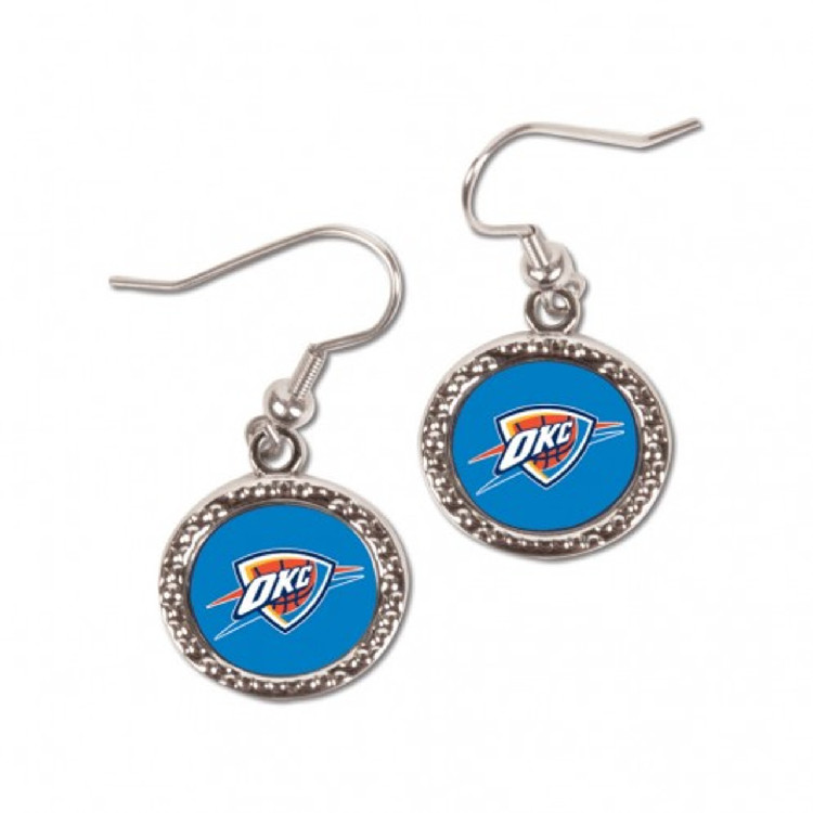 Oklahoma City Thunder Earrings Round Style