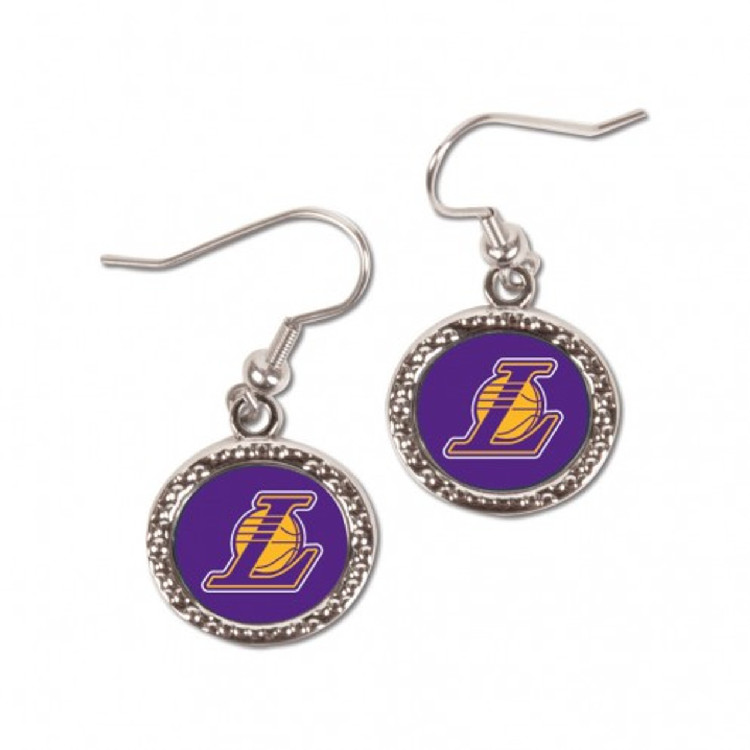 Los Angeles Lakers Earrings Round Style