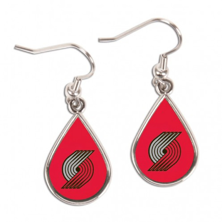 Portland Trail Blazers Earrings Tear Drop Style