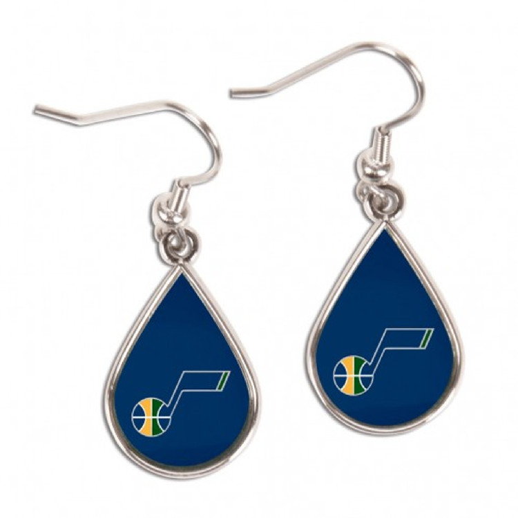 Utah Jazz Earrings Tear Drop Style