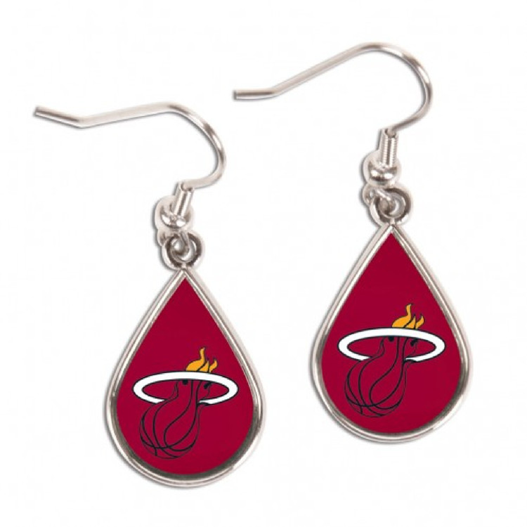 Miami Heat Earrings Tear Drop Style