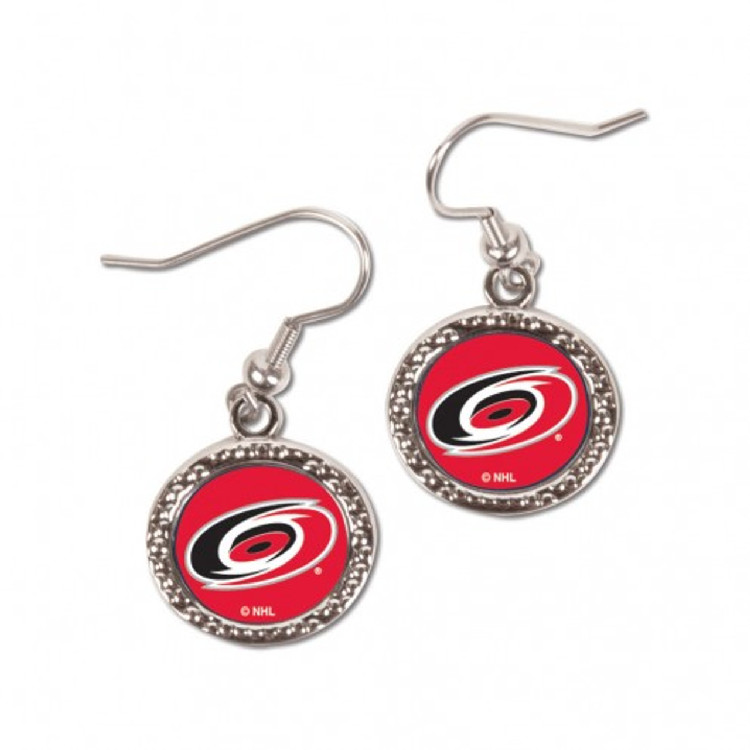 Carolina Hurricanes Earrings Round Style