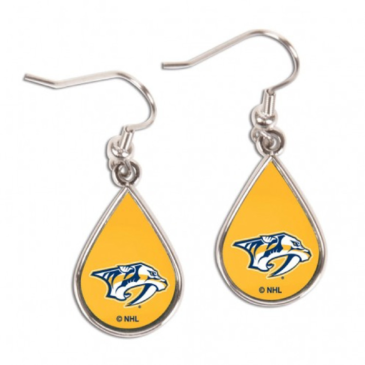 Nashville Predators Earrings Tear Drop Style